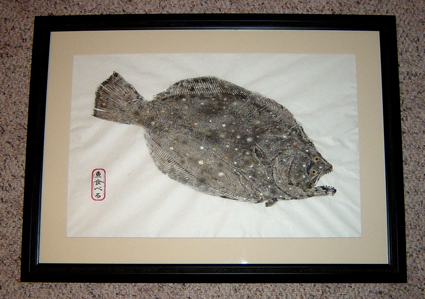 Flounder Gyotaku Art