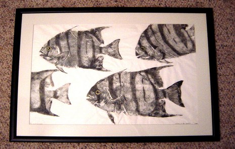 Original Gyotaku Fish Rubbings